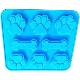 Paw and Bone Shaped Print Shaped Silicone Mold Trays