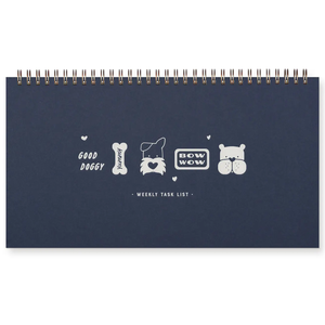 Bow Wow Dog Weekly Planner by Ruff House Print Shop