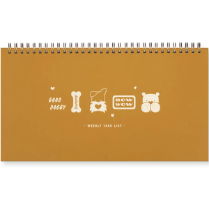 Bow Wow Dog Weekly Planner by Ruff House Print Shop