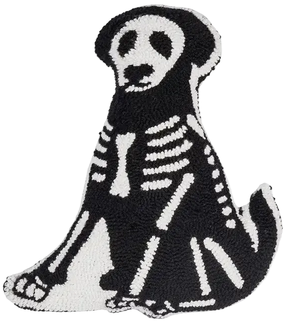 Calaveras Skeleton Dog Hook & Latch Pillow