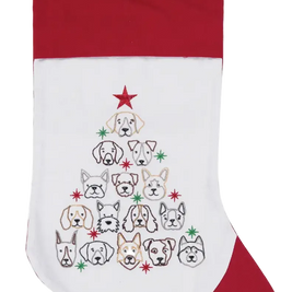 Embroidered Holiday Stocking