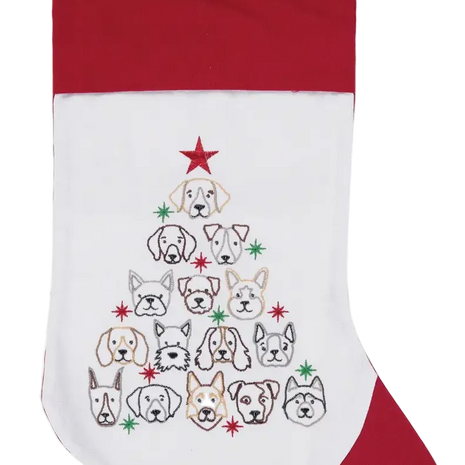 Embroidered Holiday Stocking