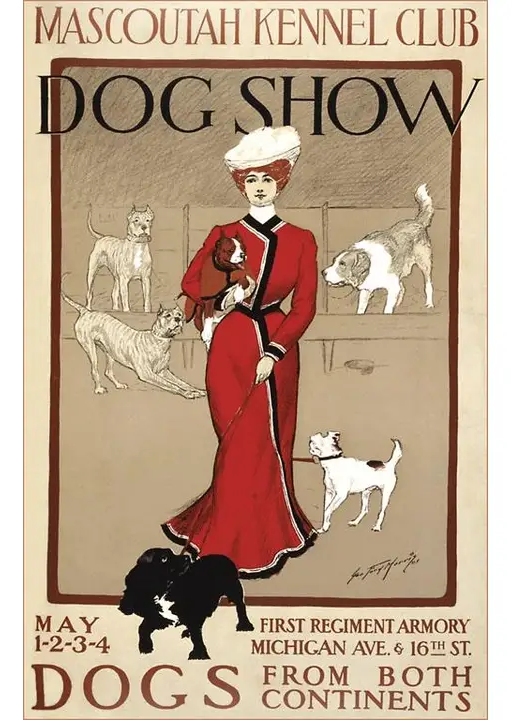 Vintage Dog Show Ads as Magnets