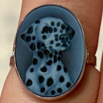 Dalmatian Cameo Ring