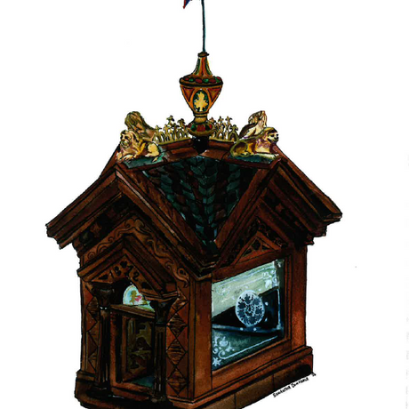 Victorian-Style Dog House for Chihuahua Print