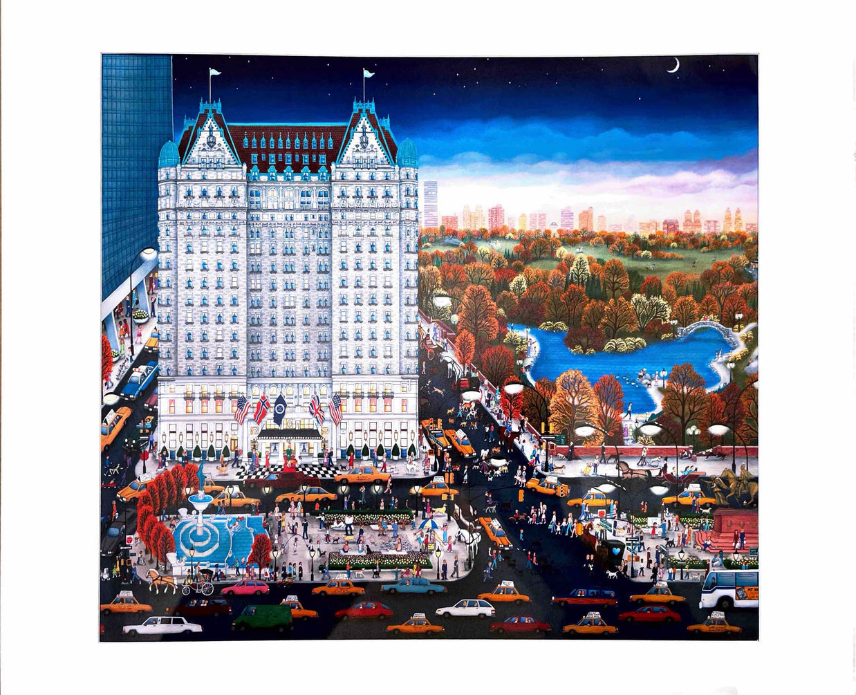 Dog Walking in Central Park by Kathy Jakobsen Print