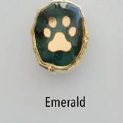 Natural Gemstone Paw Print Necklaces