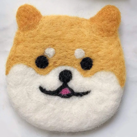 Shiba Inu Hand Felted Coasters