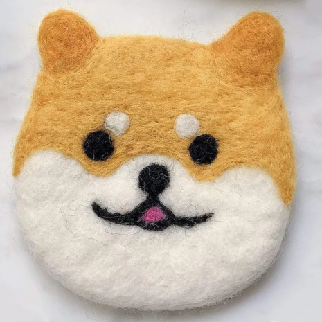 Shiba Inu Hand Felted Coasters