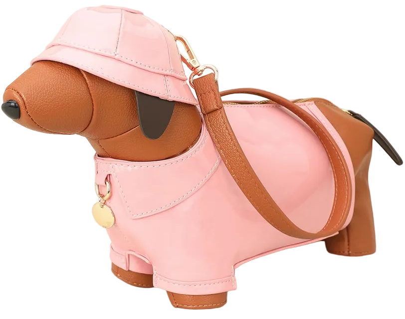 Faux Leather Dog Breed Themed Crossbody Bags