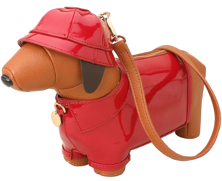 Faux Leather Dog Breed Themed Crossbody Bags