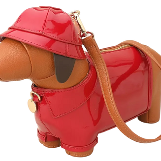 Faux Leather Dog Breed Themed Crossbody Bags