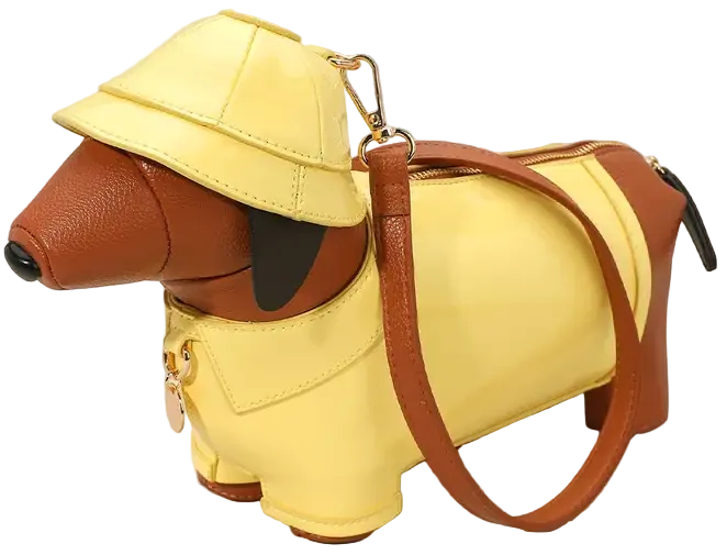Faux Leather Dog Breed Themed Crossbody Bags