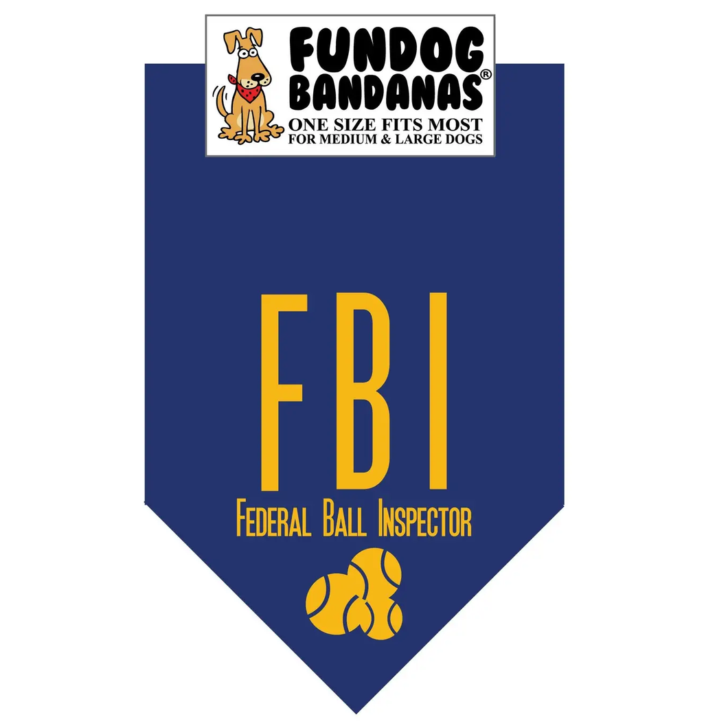 FBI Federal Ball Inspector Dog Bandana from Fundog Bandanas