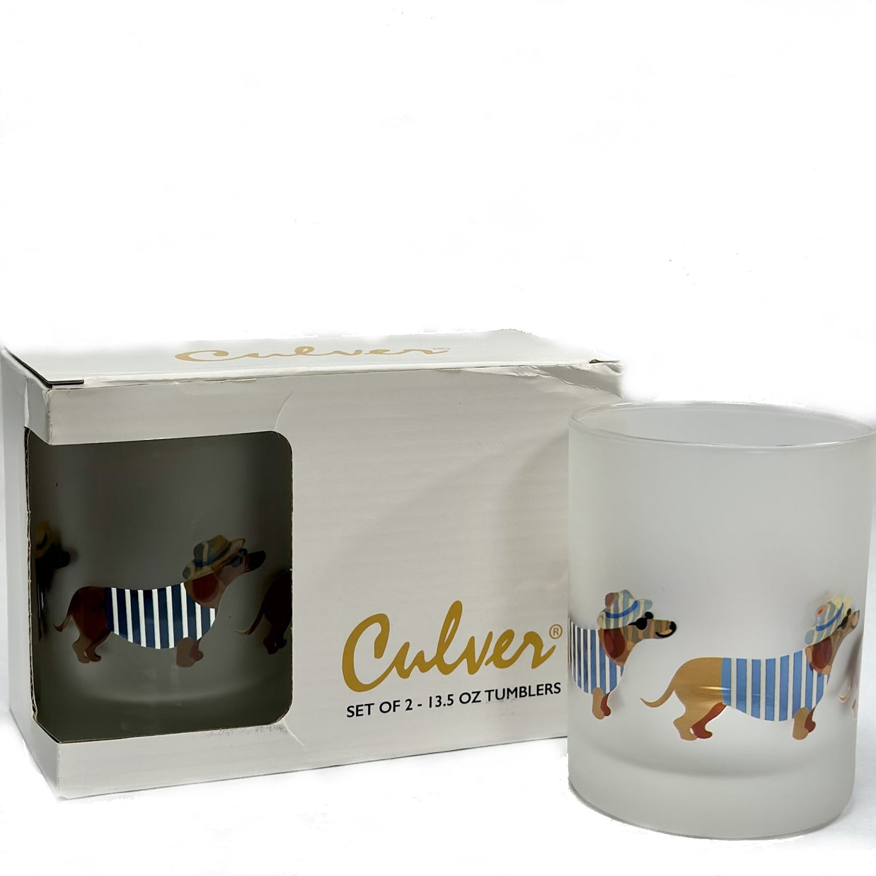 Frosted Old Fashion Glasses