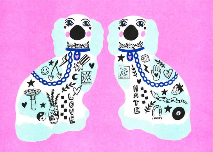 Dog Risograph Prints