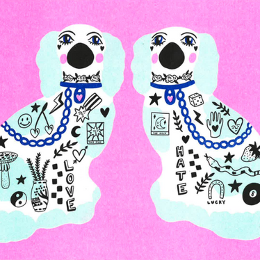 Dog Risograph Prints