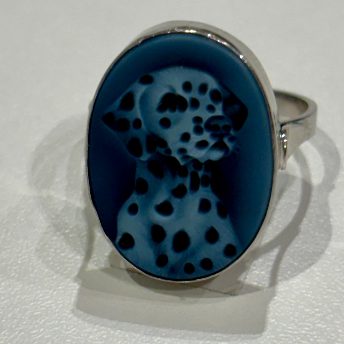 Dalmatian Cameo Ring