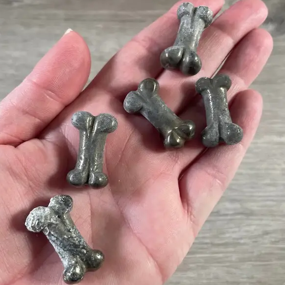 Small Carved Crystal Dog's Bone in Multiple Gem Varities