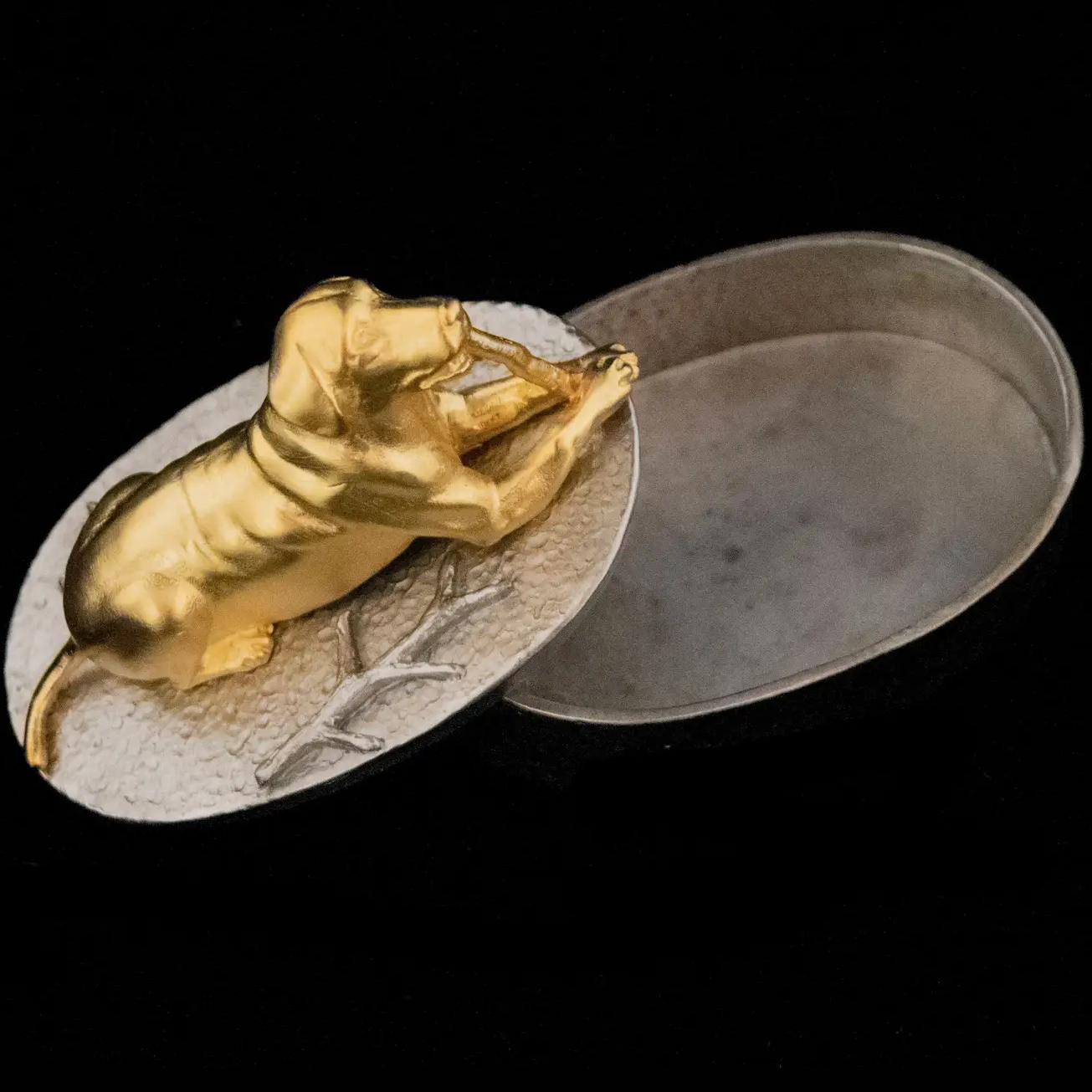 Pewter and Gold Trinket Box