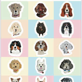 15 Dog Breeds Sticker Sheet