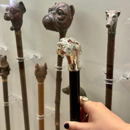 Handmade Dog Themed Walking Sticks and Canes