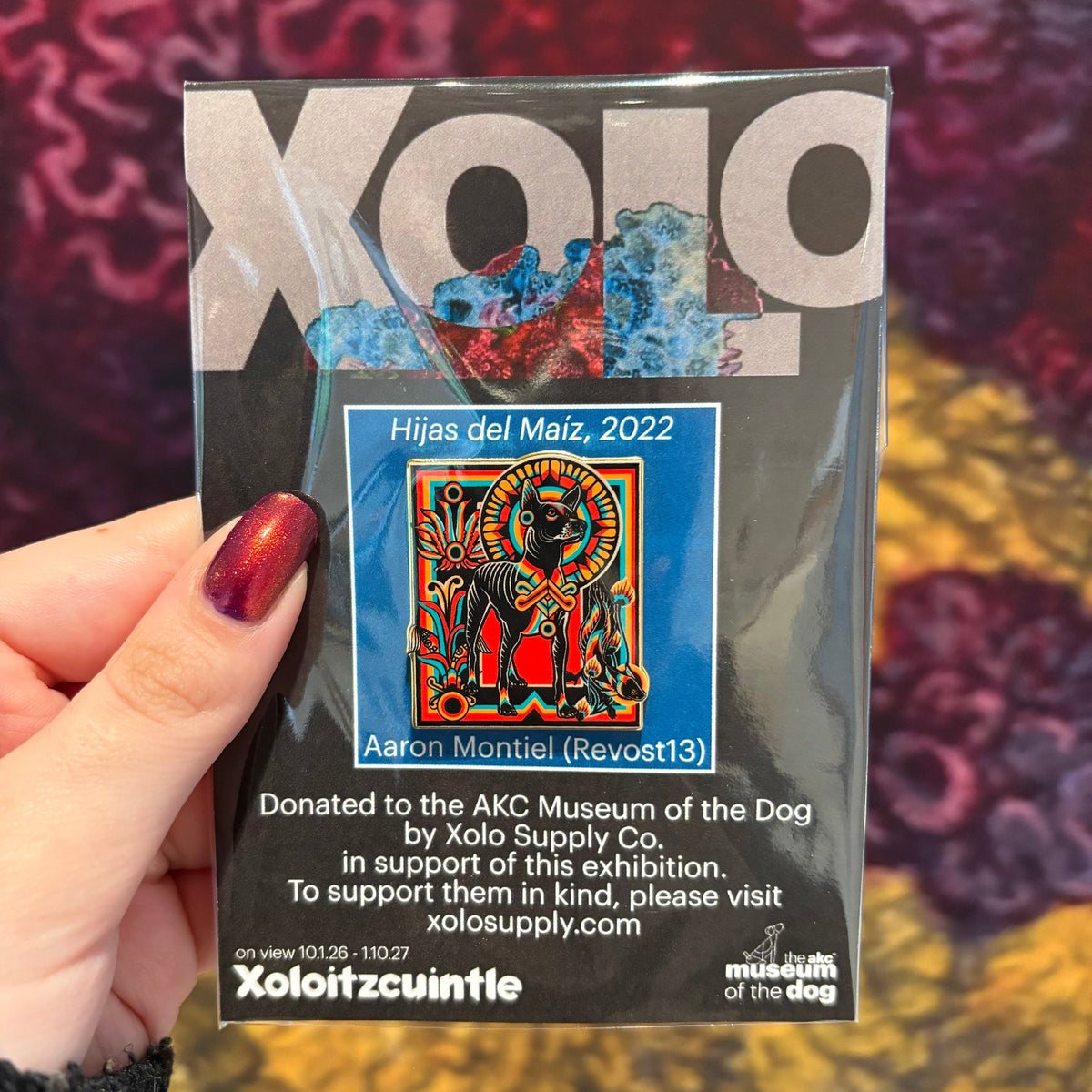 Hijas del Maíz Xoloitzcuintle Enamel Pin
