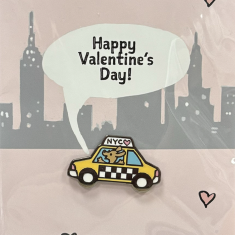 NYC Taxi Dog Enamel Pins