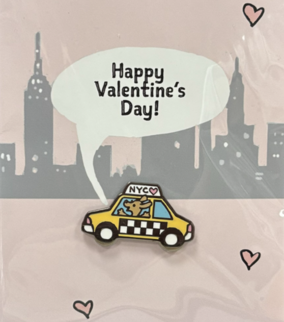 NYC Taxi Enamel Pins by Kristin Doney