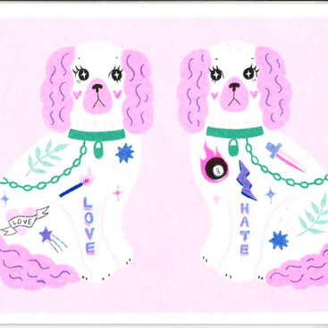 Dog Risograph Prints