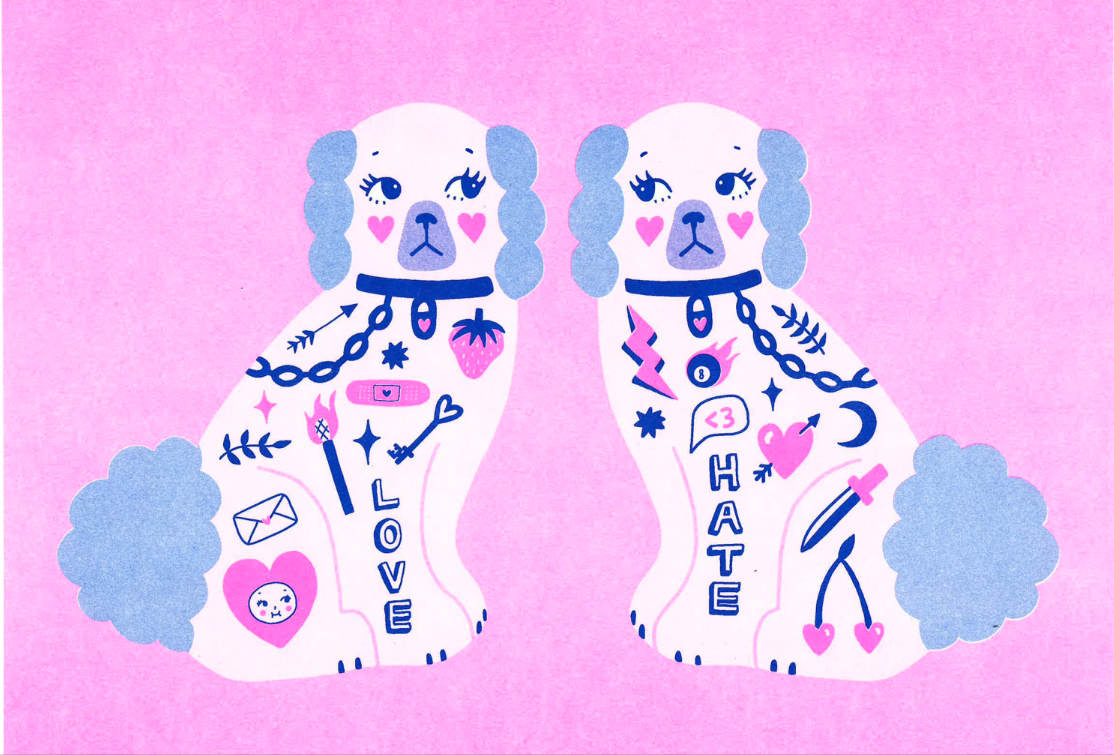 Dog Risograph Prints