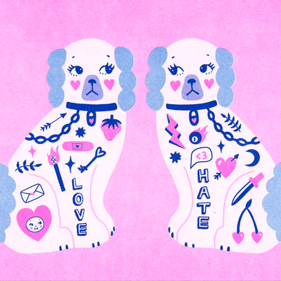 Dog Risograph Prints
