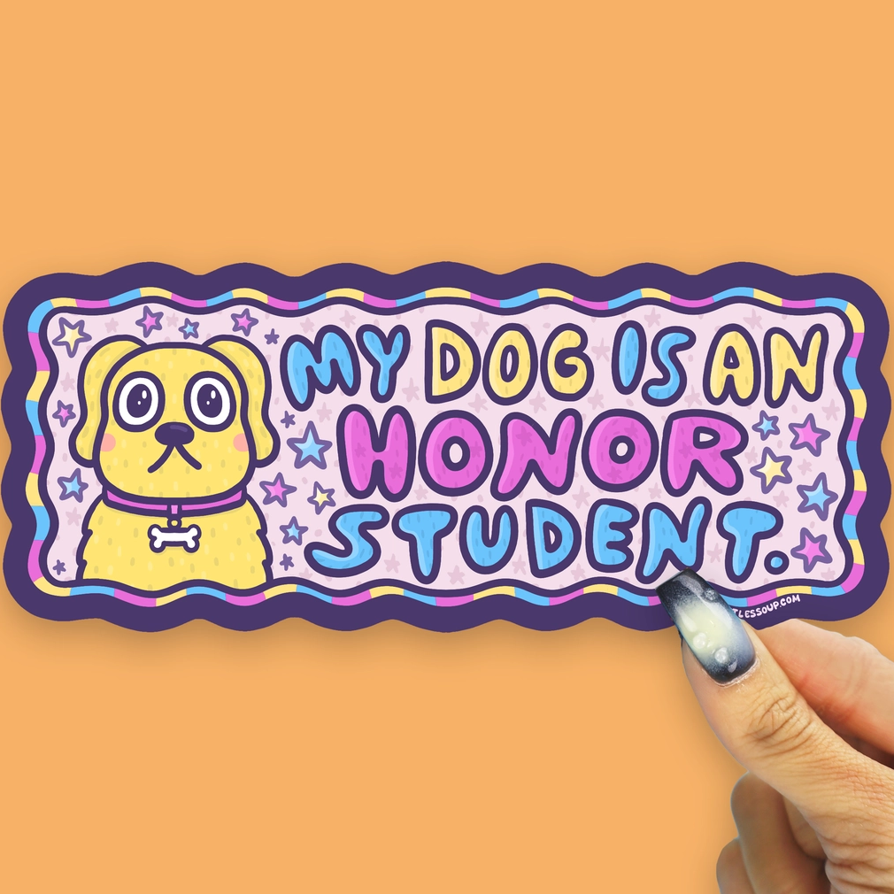 Fun & Funky Dog Themed Vinyl Bumper Stickers