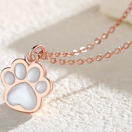 Dog Paw Pendant Necklaces