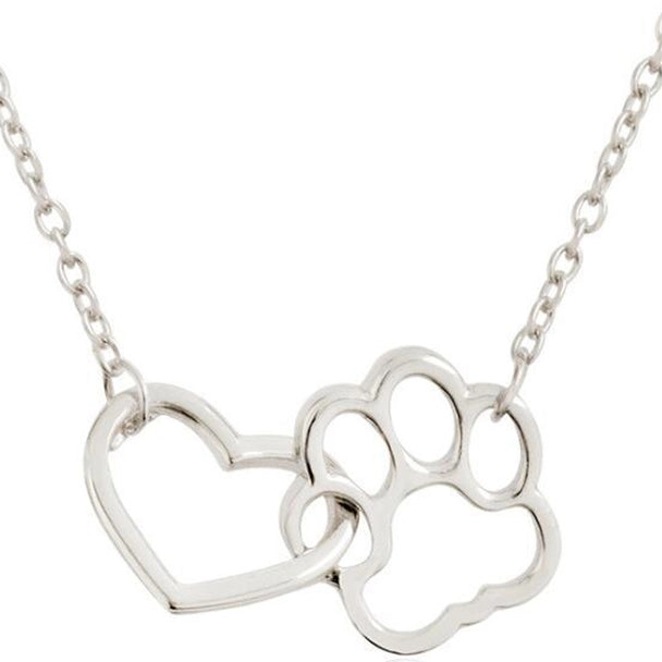 Dog Paw Pendant Necklaces