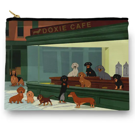 Iconic Art & Dog Inspired Amenities Bags