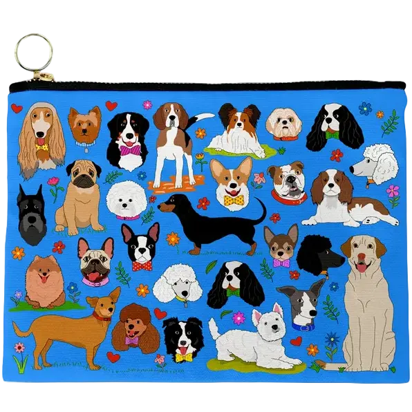 Iconic Art & Dog Inspired Amenities Bags