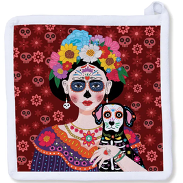 Dog Art Inspired Oven Mitts & Potholders