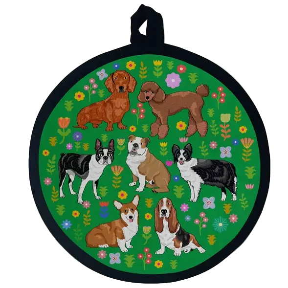 Dog Art Inspired Oven Mitts & Potholders