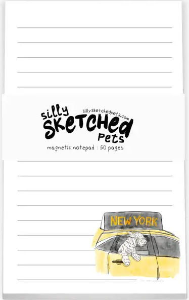 NYC Dog Themed Magnetic Notepads