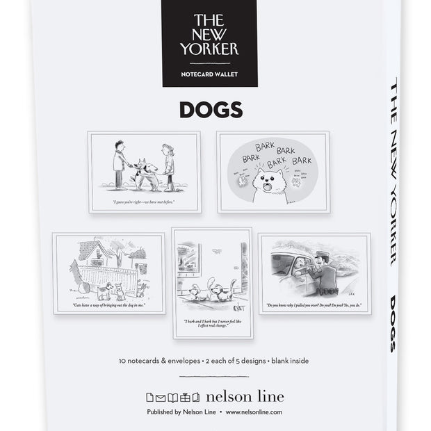 Dog Themed New Yorker Cartoon Note Cards Wallet