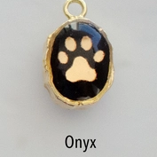 Natural Gemstone Paw Print Necklaces