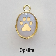 Natural Gemstone Paw Print Necklaces
