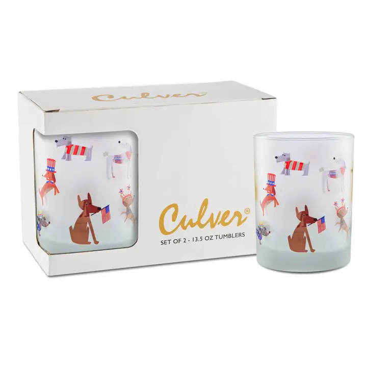 Frosted Old Fashion Glasses