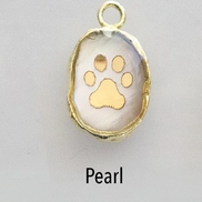 Natural Gemstone Paw Print Necklaces