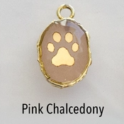 Natural Gemstone Paw Print Necklaces