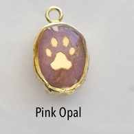 Natural Gemstone Paw Print Necklaces