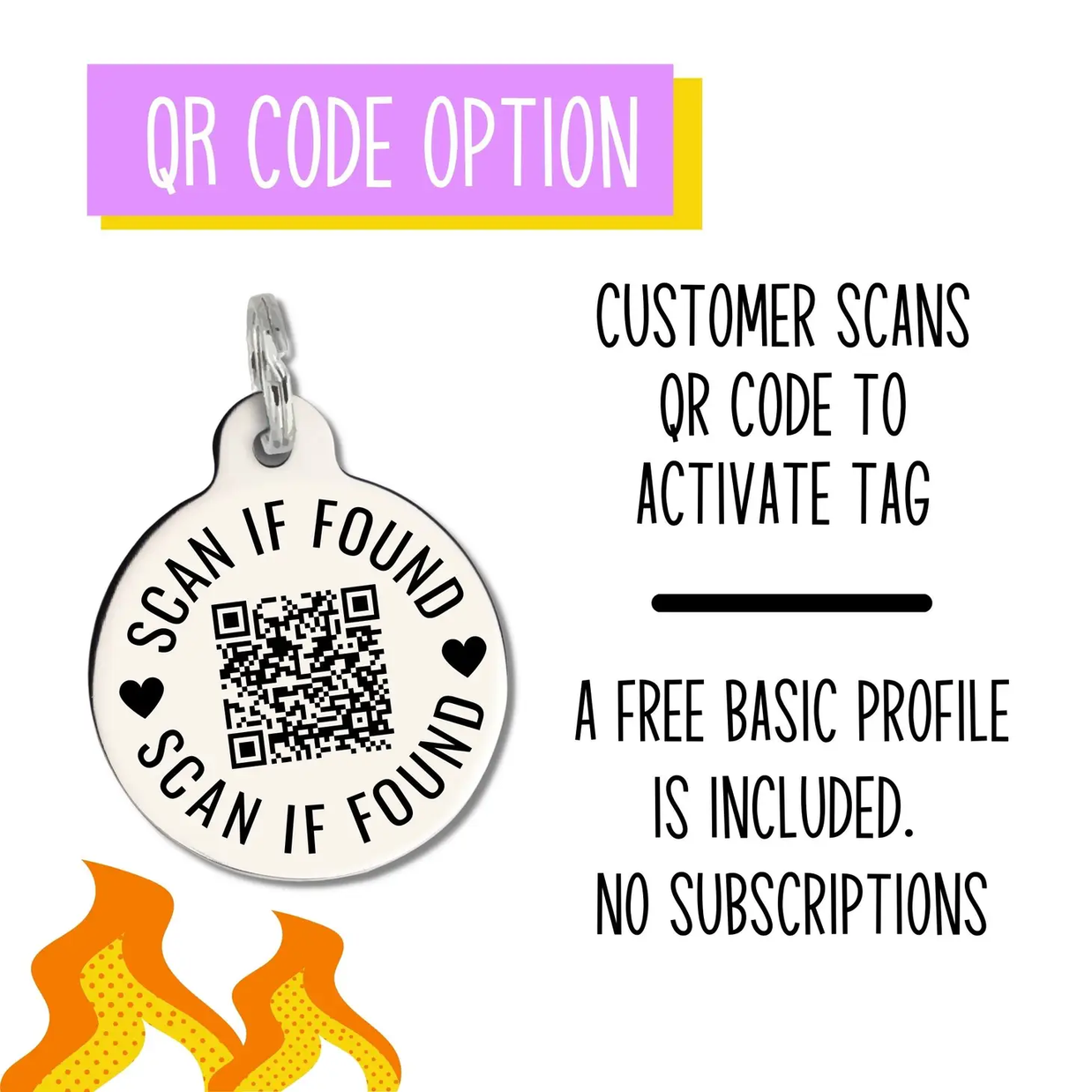 Engraved QR ID Tags