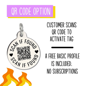 Engraved QR ID Tags by Bad Tags