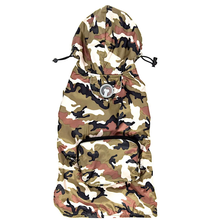 Load image into Gallery viewer, Camo Packaway Dog Raincoat
